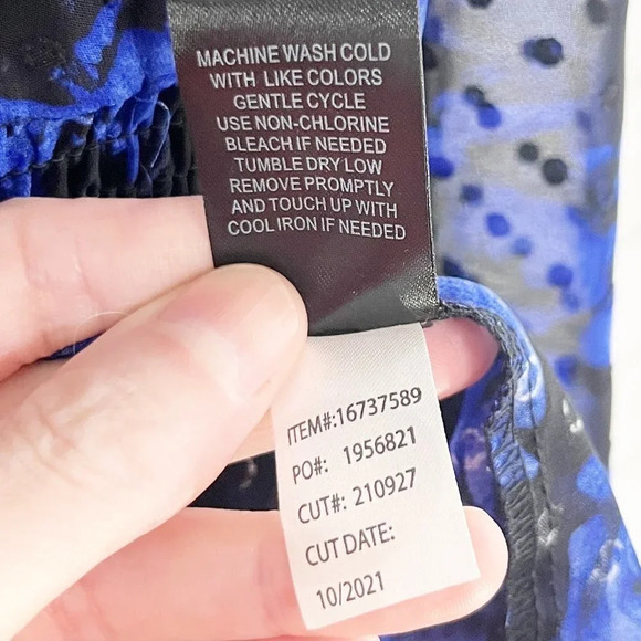 Torrid Sheer Blue Floral Clip Dot Long Sleeve Blouse Women's Plus Size 4X NEW - Picture 6 of 6